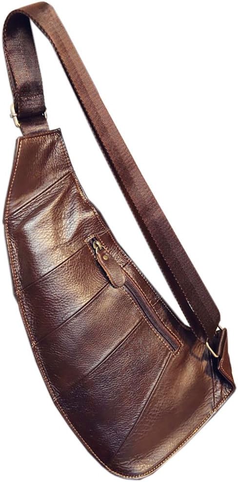 Mochila de Cuero Hebetag, Bandolera Cruzada para Hombres y Mujeres,...