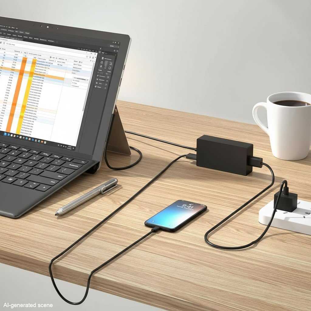Cargador Surface Pro de 65 W, compatible con Microsoft Surface Pro...
