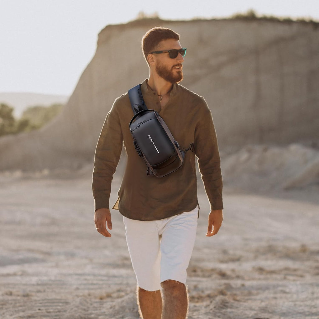 Bolso bandolera Rcrirth para hombres | Bolso cruzado antirrobo - Bo...