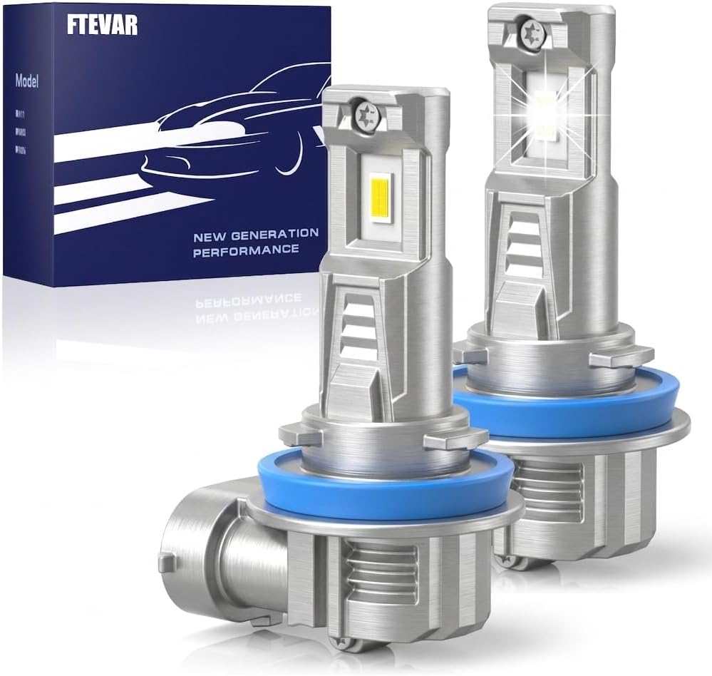 FTEVAR Bombillas H11, luz antiniebla H8 H9, 30000LM 6500K súper bri...