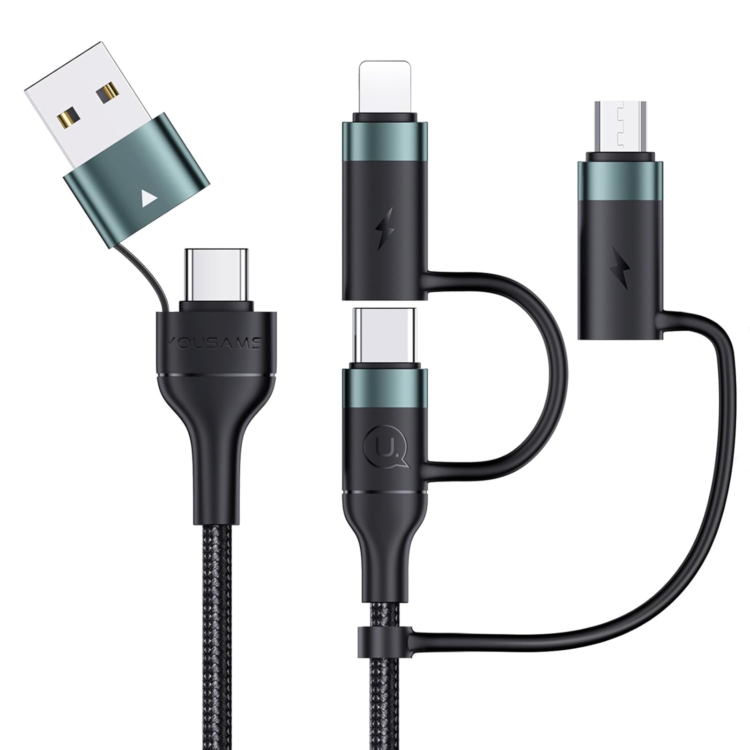 YOUSAMS PD Cable de Carga Rápida Multi USB C de 60W Cable Trenzado...