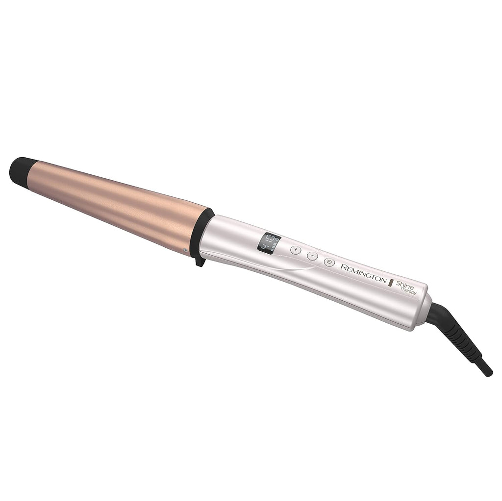 REMINGTON SHINE THERAPY - Varita rizadora, infundida con aceite de...