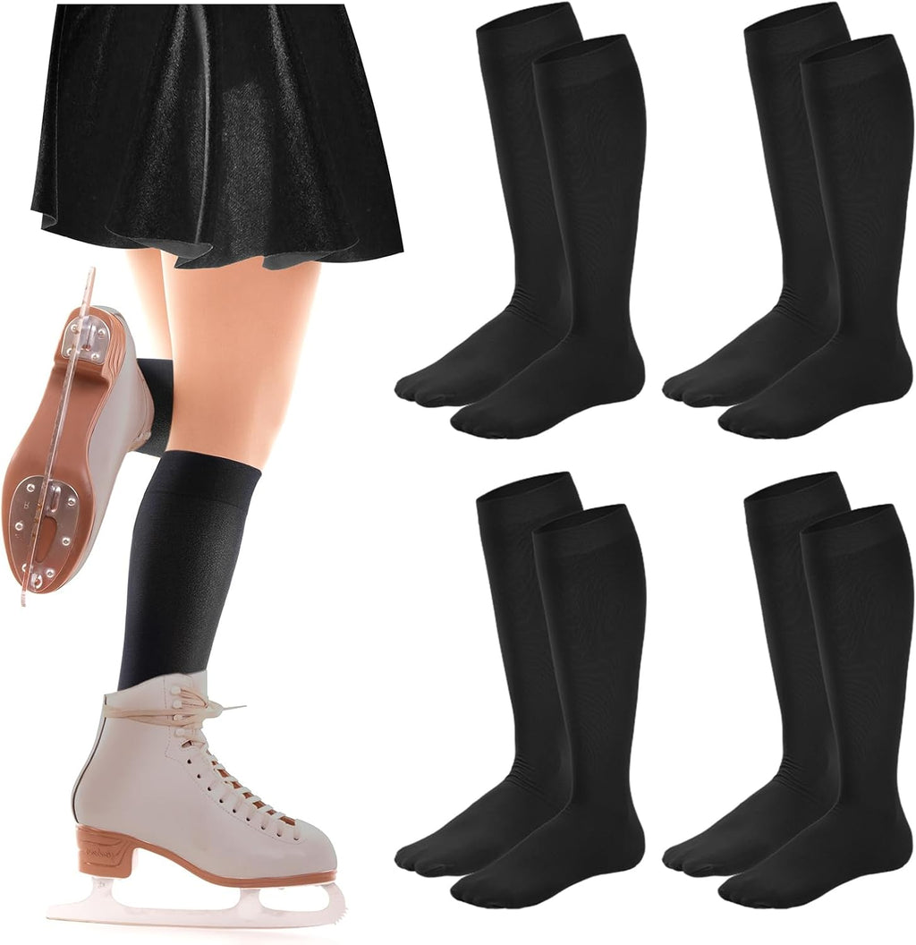 Toulite 12 pares de calcetines de patinaje artístico, calcetines de...