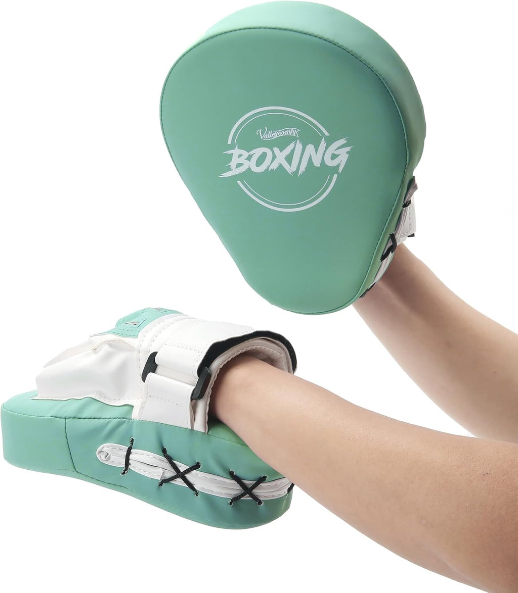Valleycomfy - Manoplas de boxeo curvadas de piel sintética para ent...