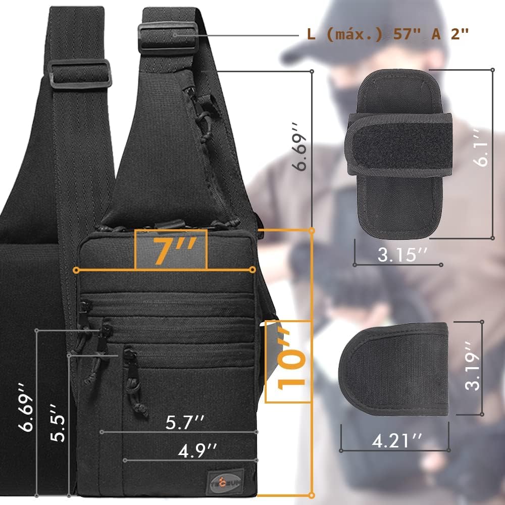 TECEUM - Bolsa de hombro táctica compacta \u2013 CCW para todos los...
