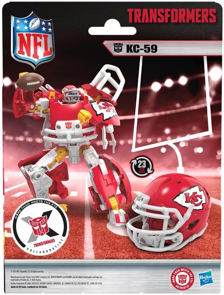 Transformers NFL Kansas City Chiefs KC-59, figura de acción de 5.5...