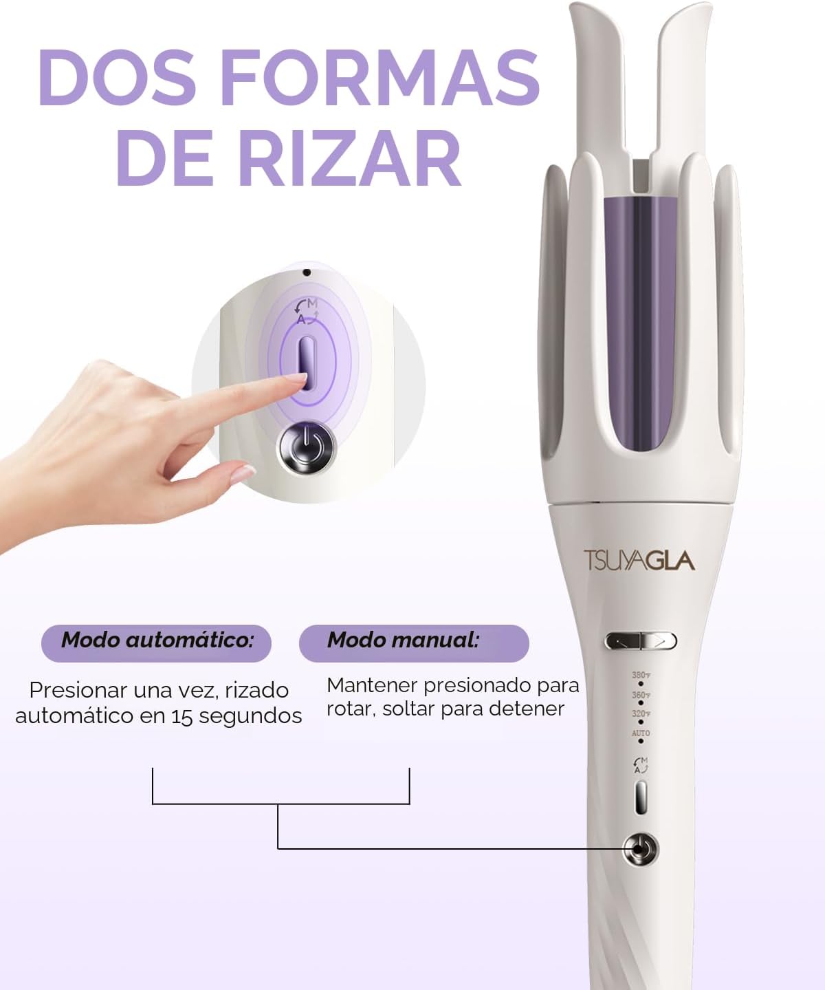 Rizador de pelo automático 3 en 1, rizador de pelo con 3 barriles (...