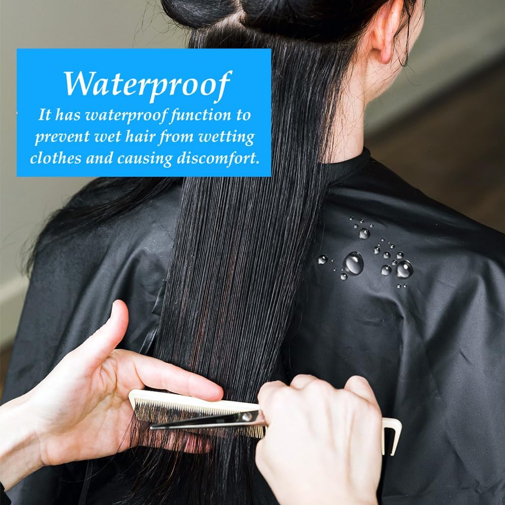 Capas de peluquería con cierre a presión impermeable peluquería pei...