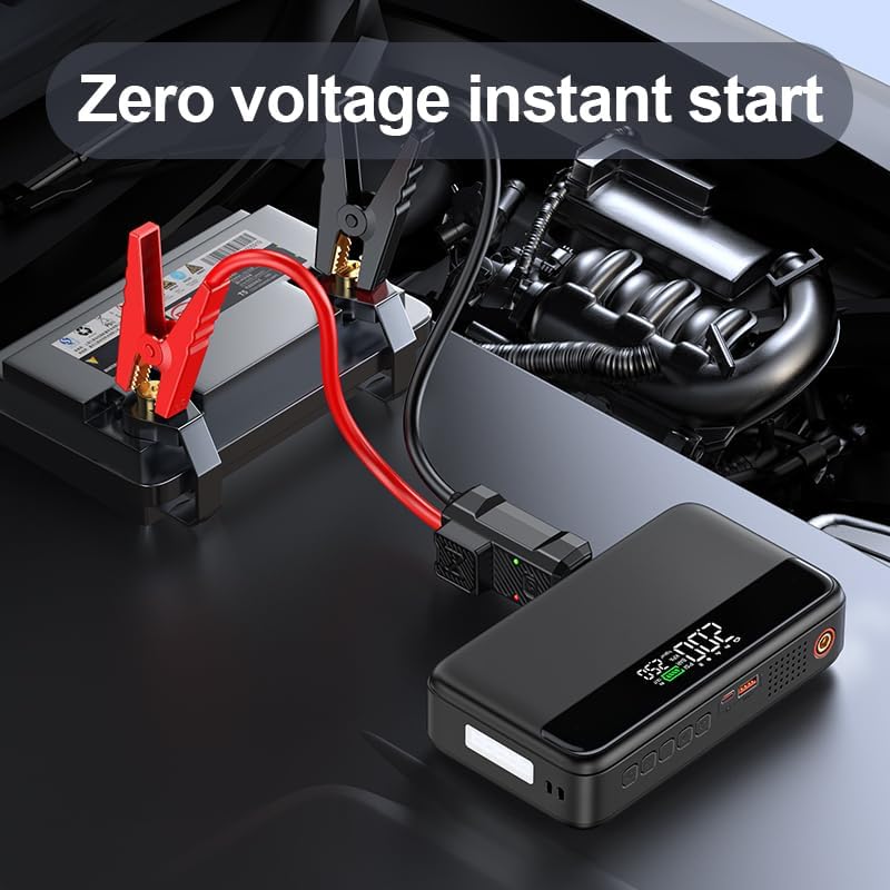 PD - Arrancador portátil de coche de 65 W con compresor de aire, pa...