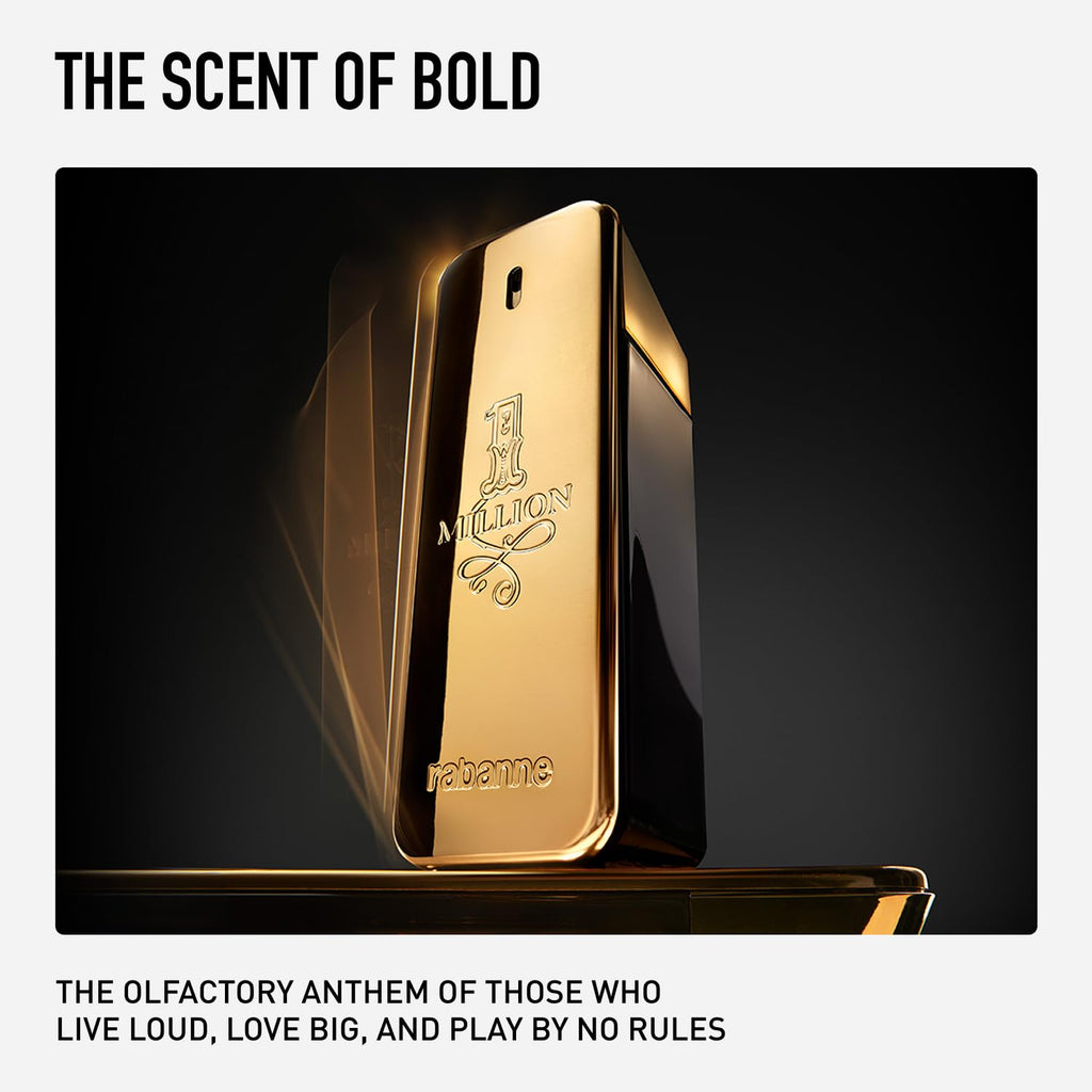 Rabanne 1 Million Eau de Toilette - Fragancia de diseñador de larga...