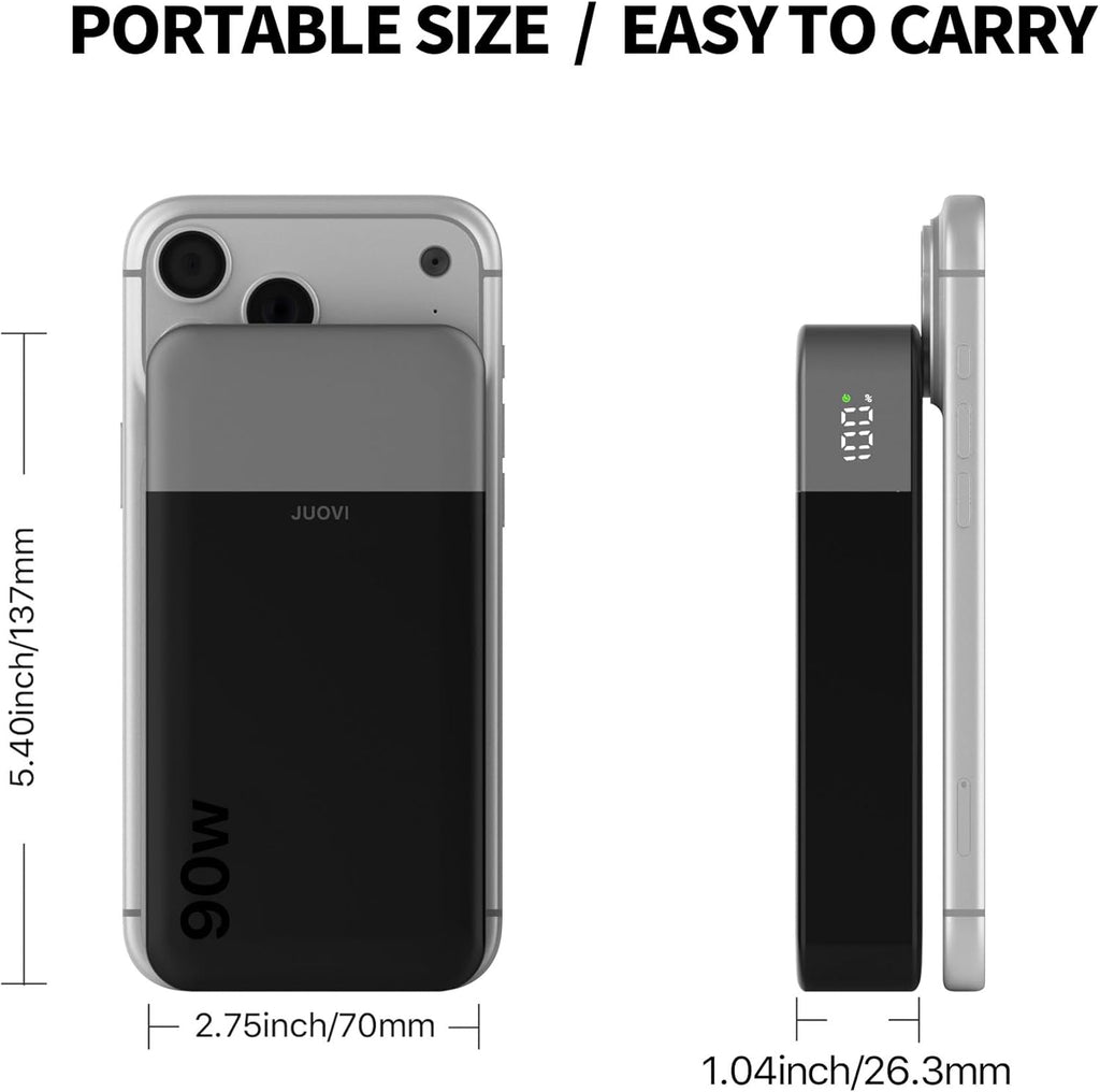 JUOVI Banco de energía para portátil de 90 W, 20000 mAh, USB C, car...