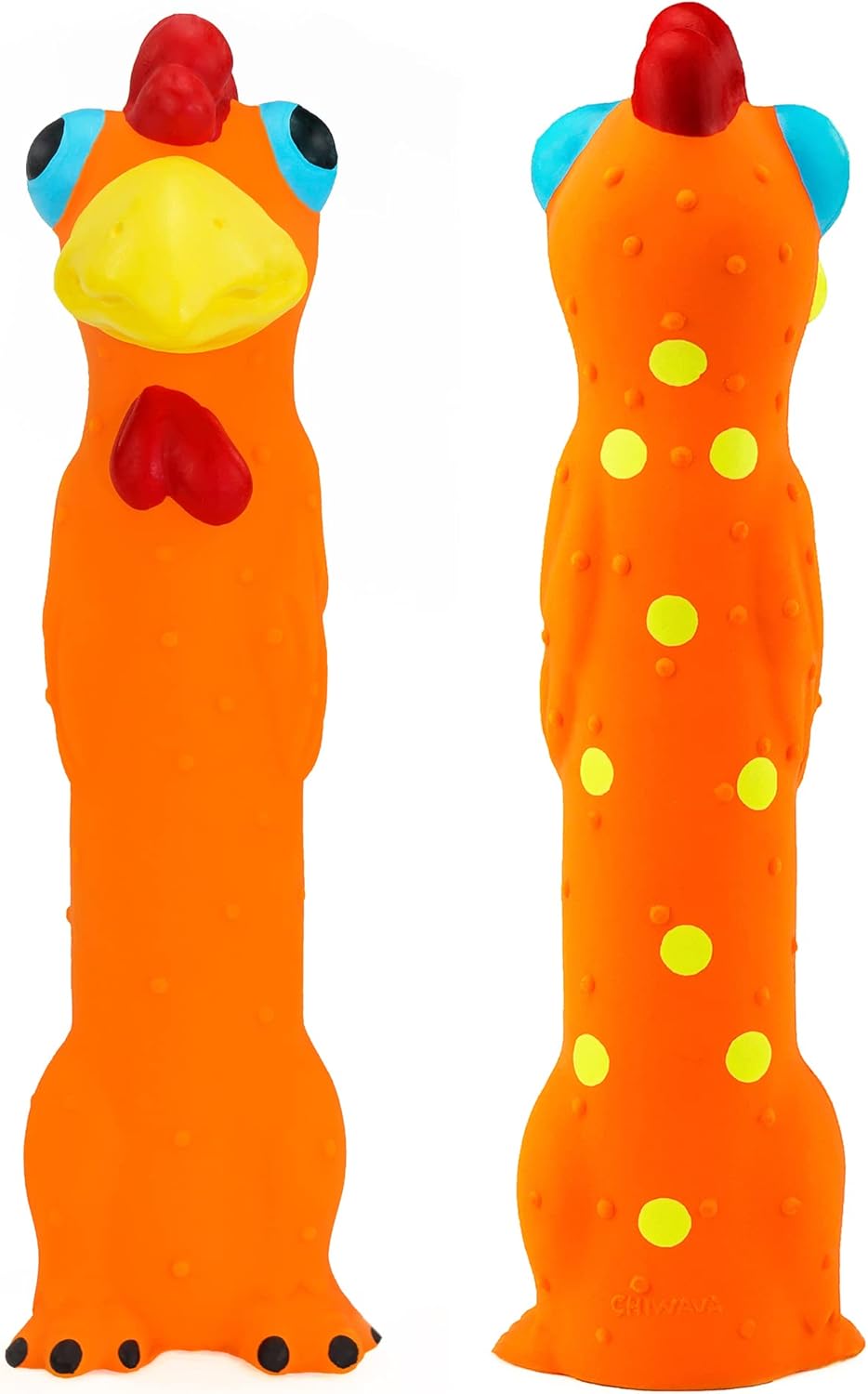 CHIWAVA Paquete de 3 juguetes de látex chirriante de 9 pulgadas par...
