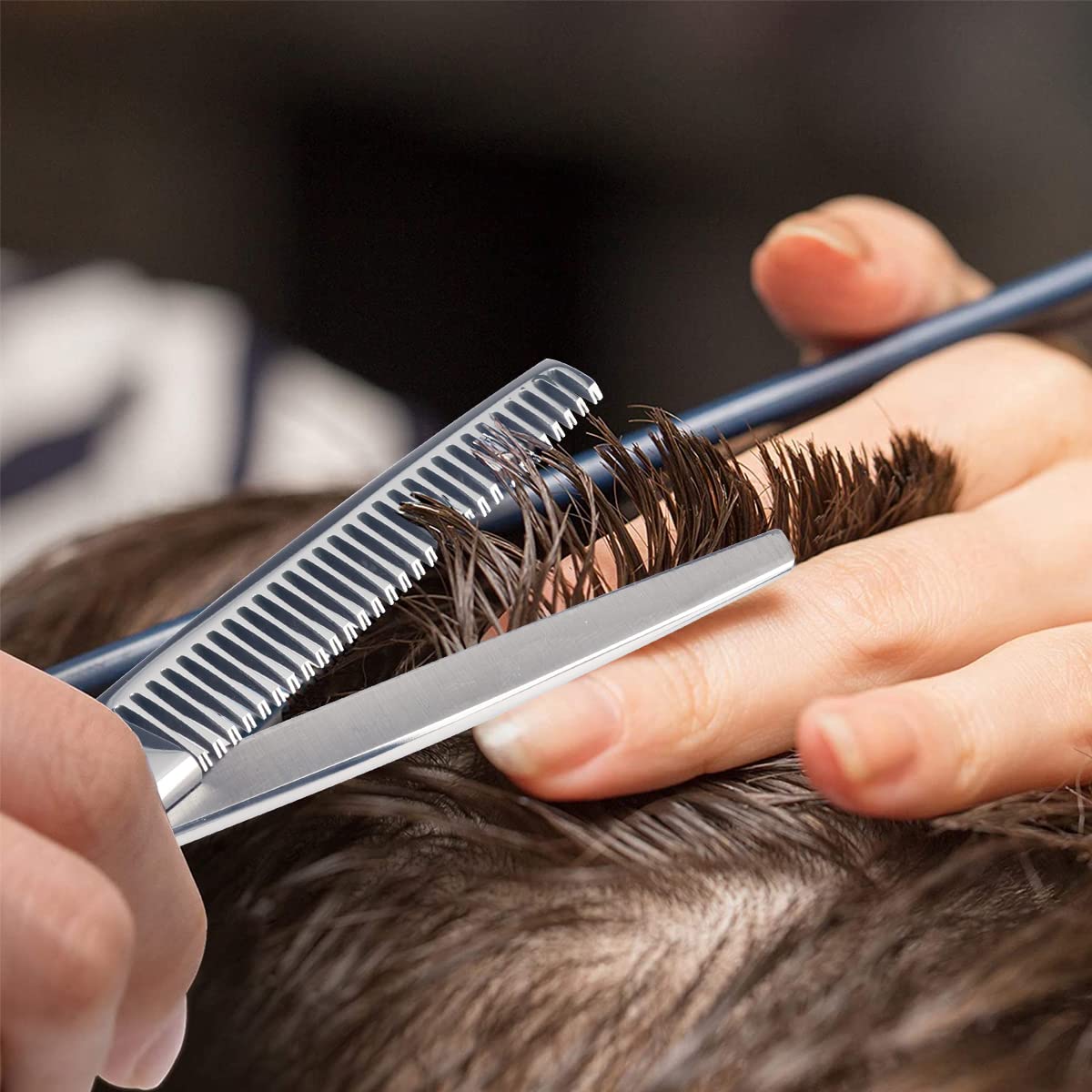 Juego de tijeras de corte de cabello y adelgazamiento, tijeras prof...