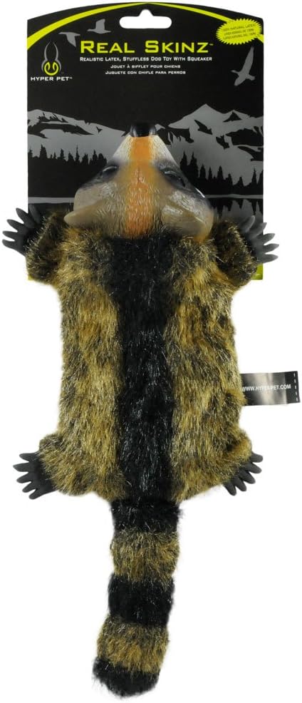 Hyper Pet Juguete de peluche para perro de mapache Real Skinz