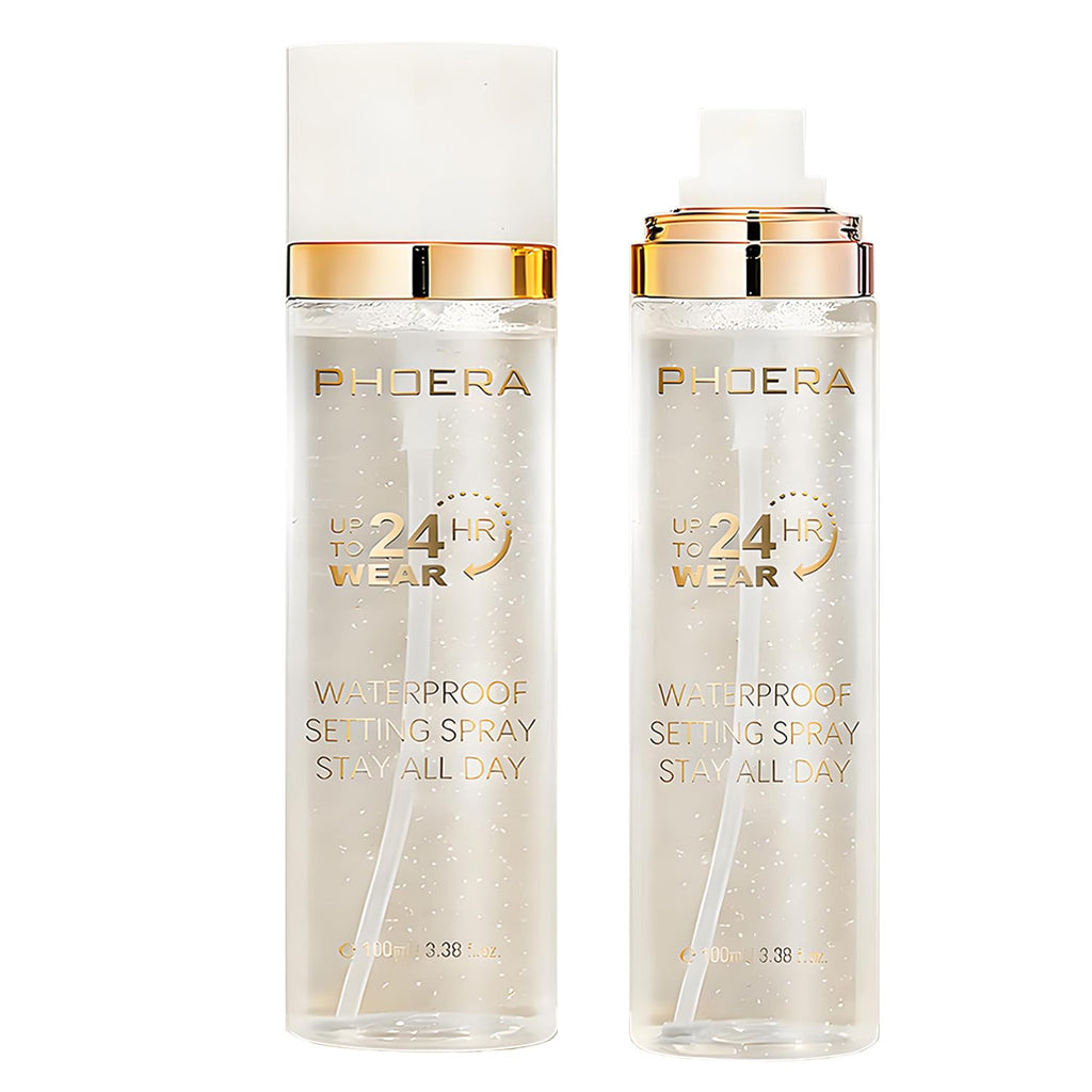 PHOERA - Spray fijador de maquillaje impermeable, larga duración, 2...