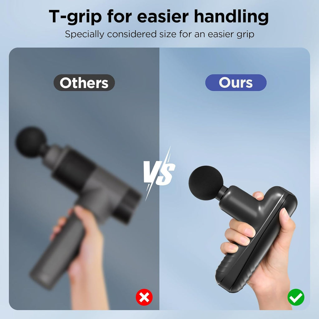 PENJOY Mini pistola de masaje, potente masajeador muscular de mano...