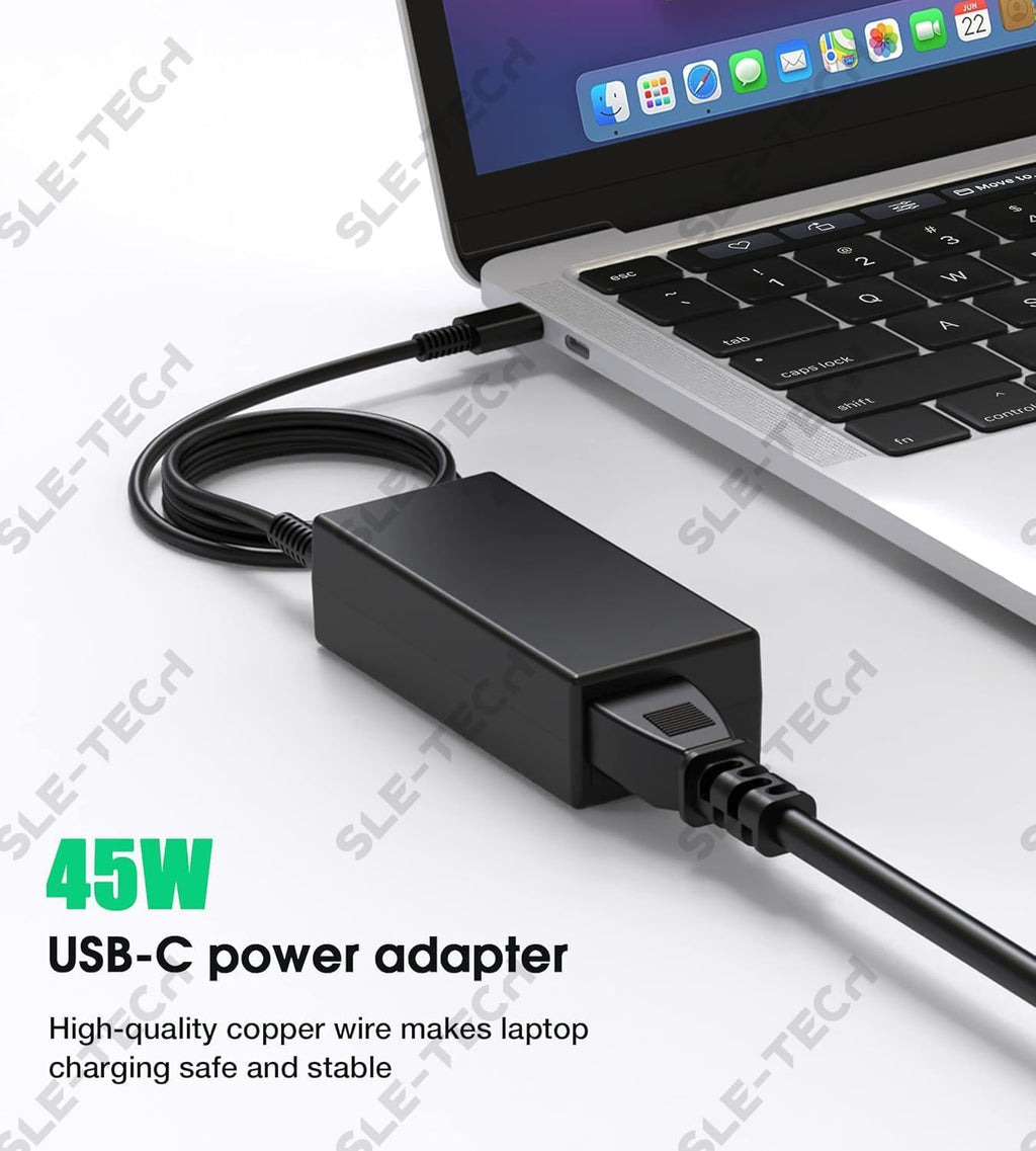 SLE-TECH Cargador universal para laptop Chromebook de 45 W, USB tip...