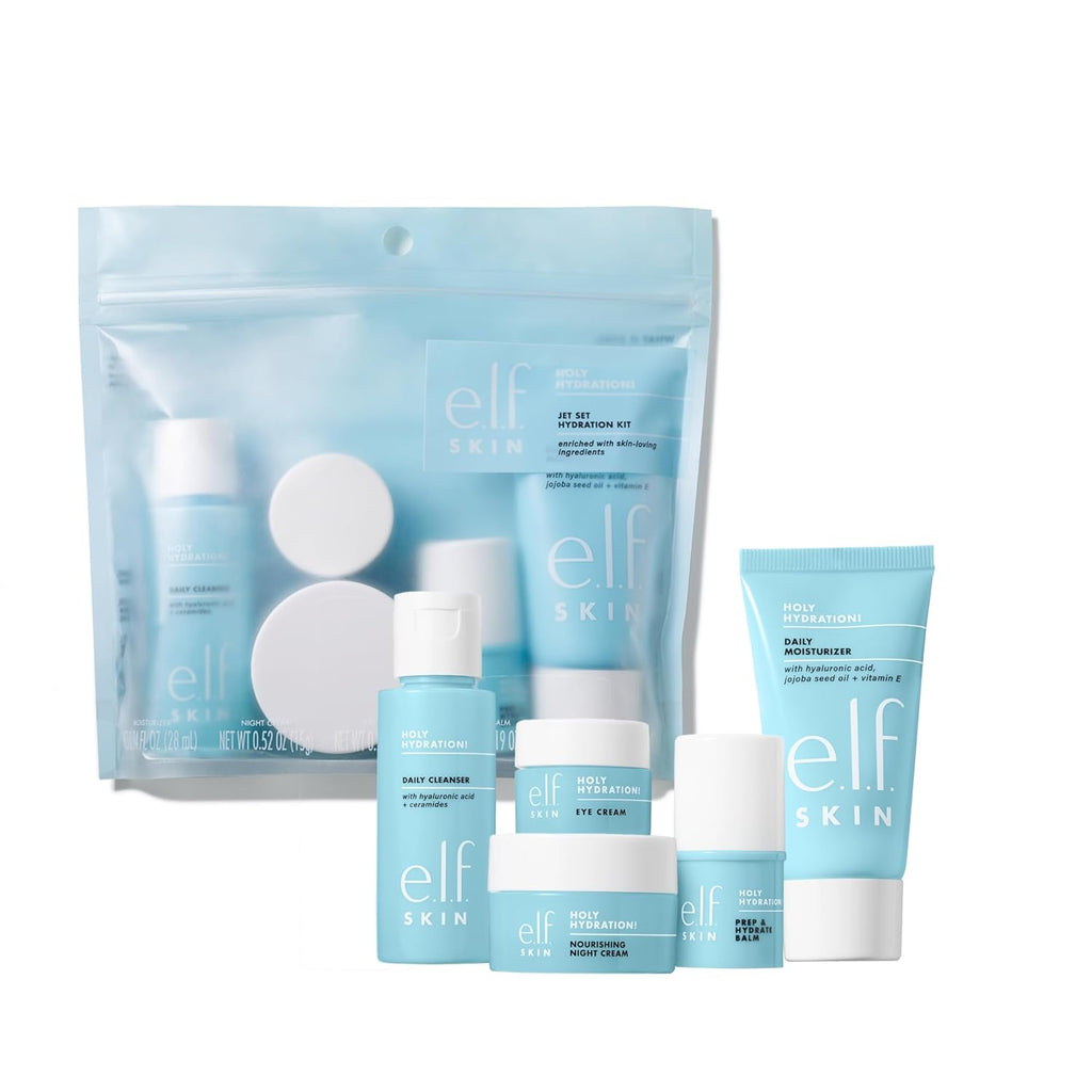 e.l.f. SKIN Holy Hydration! Jet Set Kit de hidratación, juego de cu...