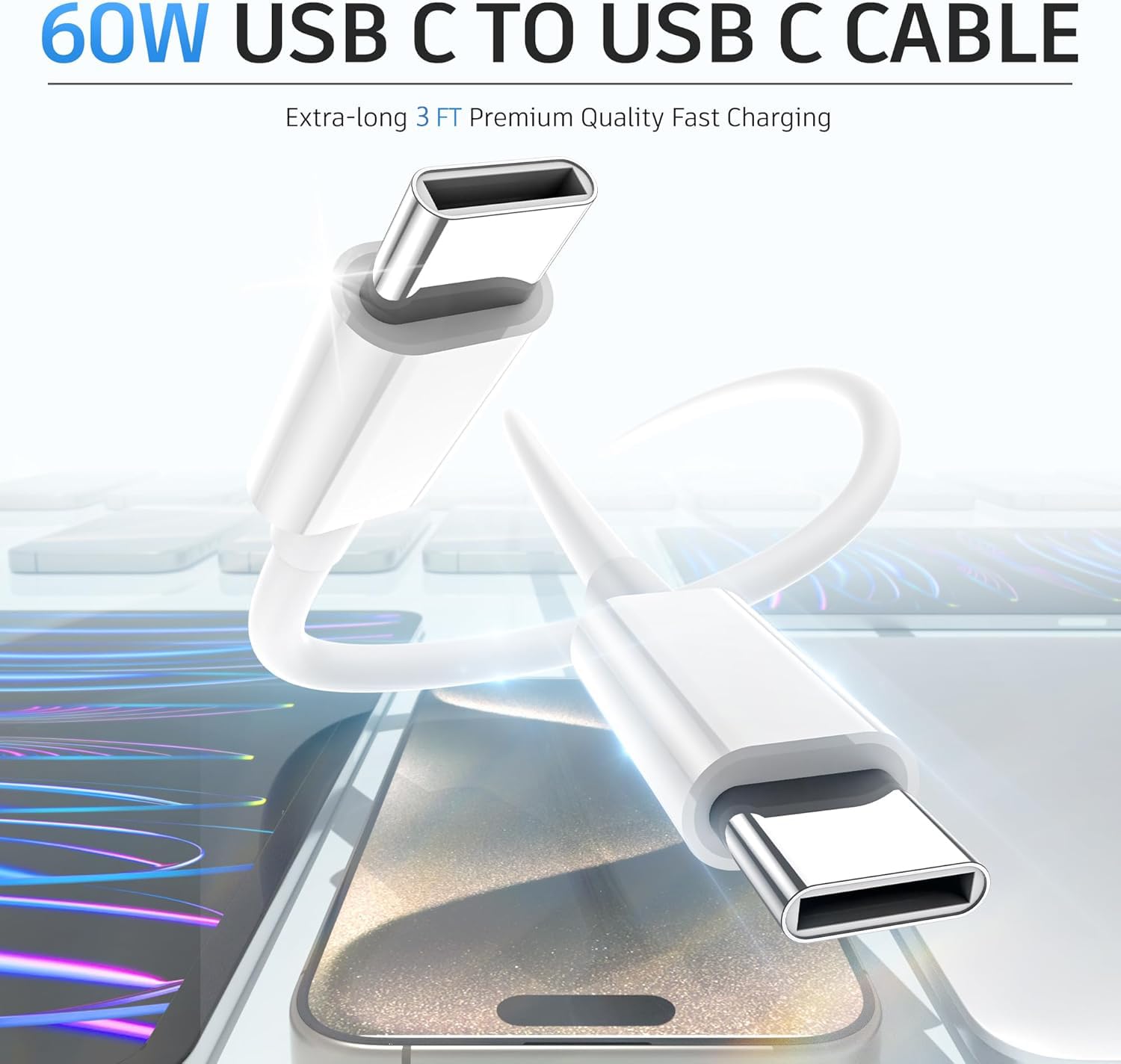 Paquete de 2 cargadores rápidos USB C para iPad Pro 13 (M4)\/iPad P...