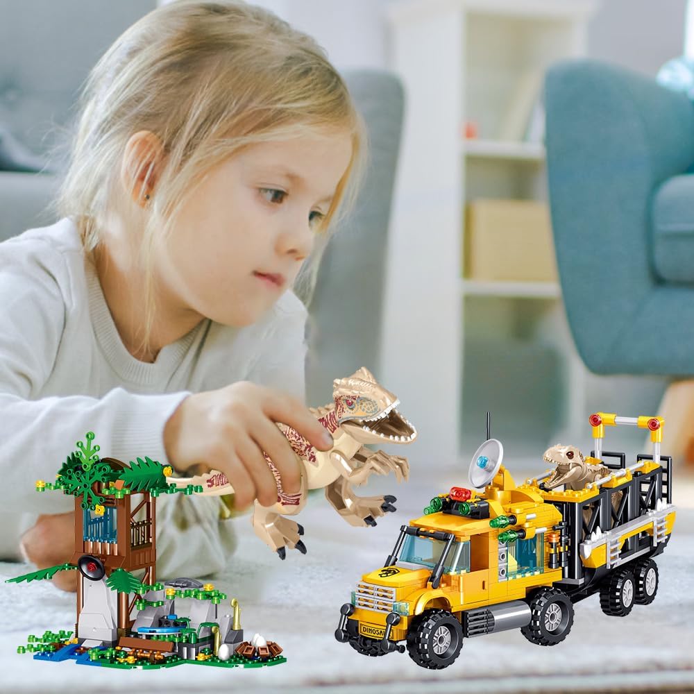 Mesiondy Juego de bloques de construcción de dinosaurios, juguetes...
