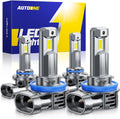 Combo de bombillas LED AUTOONE H11 9005, sin parpadeo, 1600% más br...