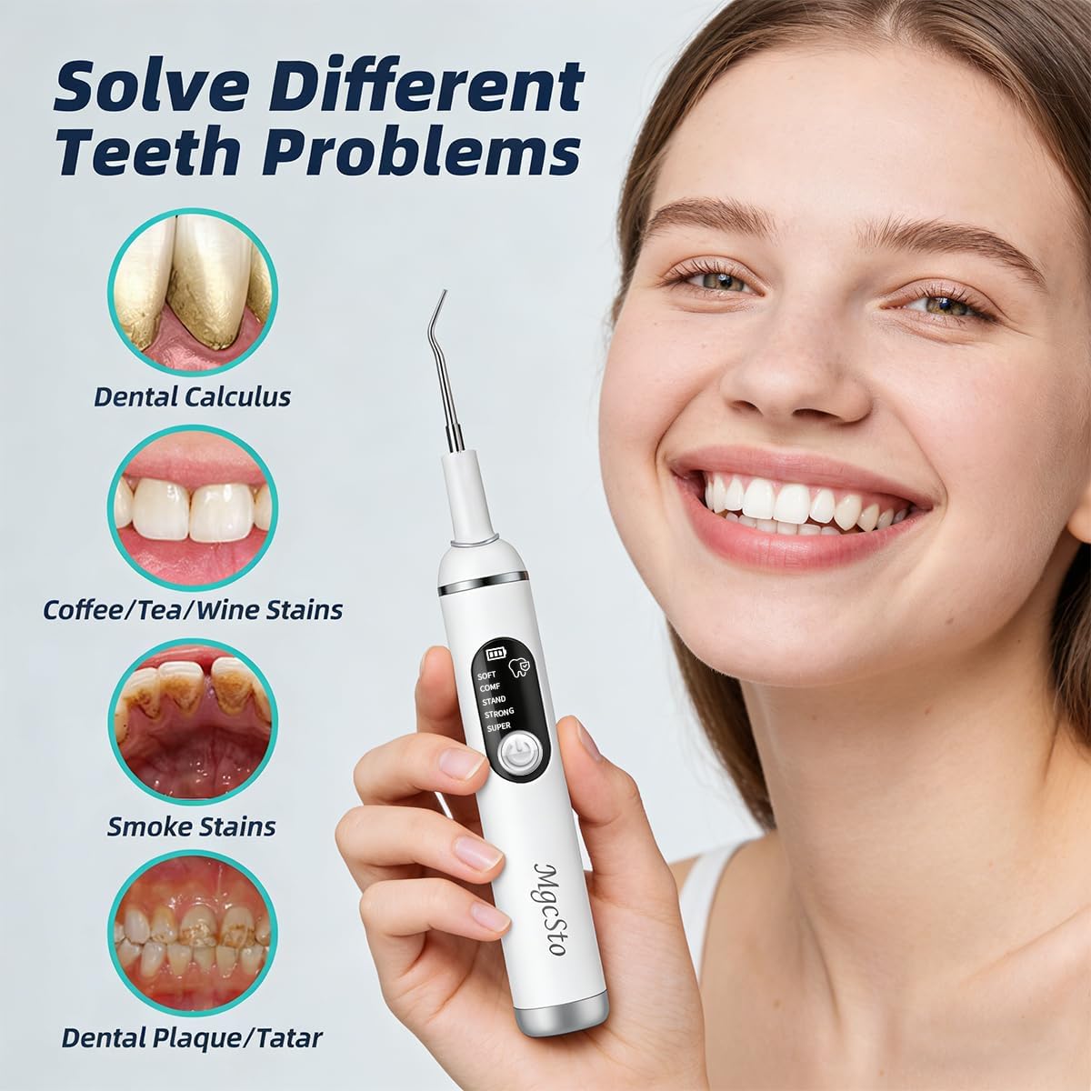Limpiador dental eléctrico definitivo, limpieza dental ultrasónica,...