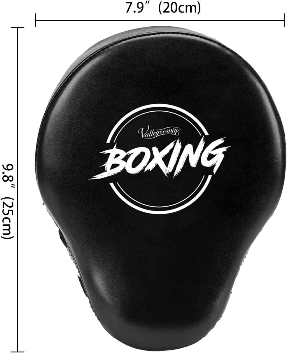 Valleycomfy - Manoplas de boxeo curvadas de piel sintética para ent...