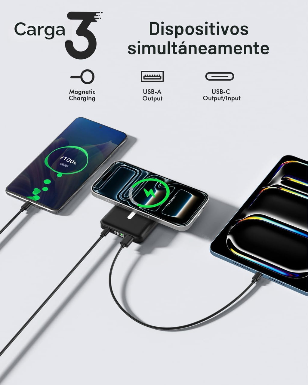 podoru Magsafe Power Bank, cargador portátil magnético de 10000 mAh...