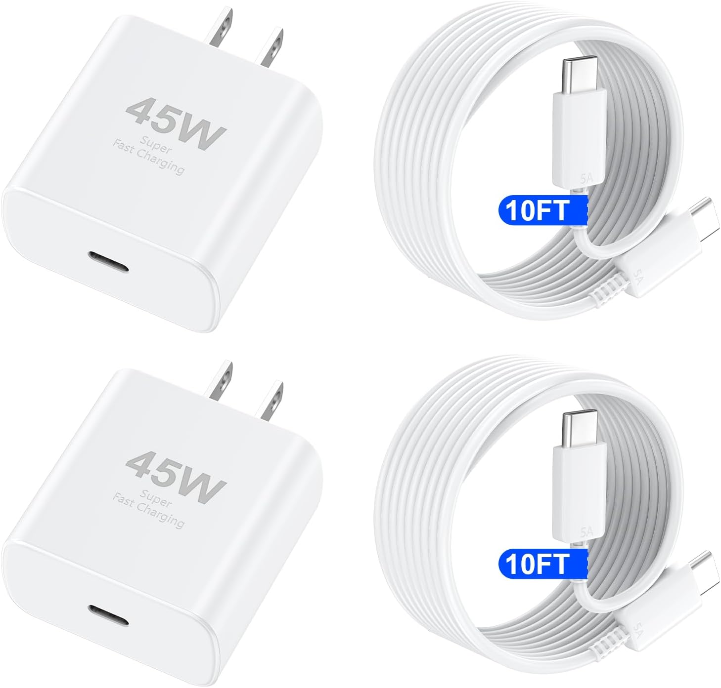 Cargador para iPhone 17 16 Pro Max de carga rápida, 45 W USB C iPho...
