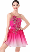 ODASDO Vestido de patinaje artístico de hielo para mujer, leotardo...
