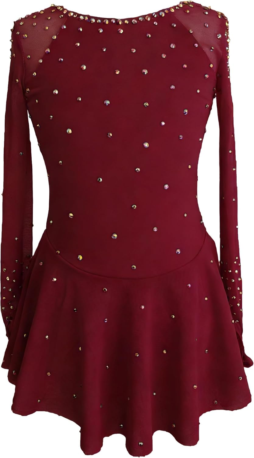 JoyCan Vestido de patinaje artístico Manga larga Poliéster Tamaño p...