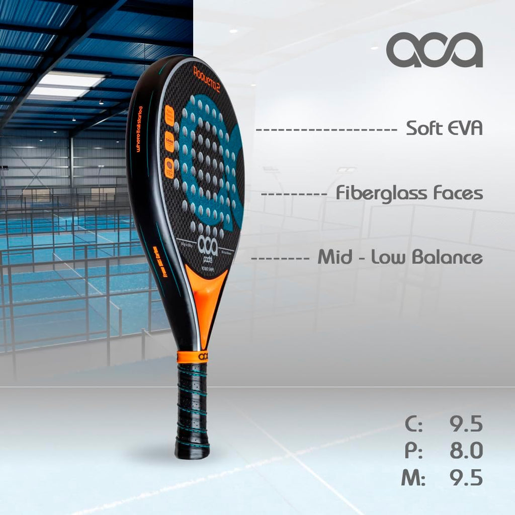 ACA Roqueta 2 Pádel Profesional Azul | Forma Redonda | Marco de Car...