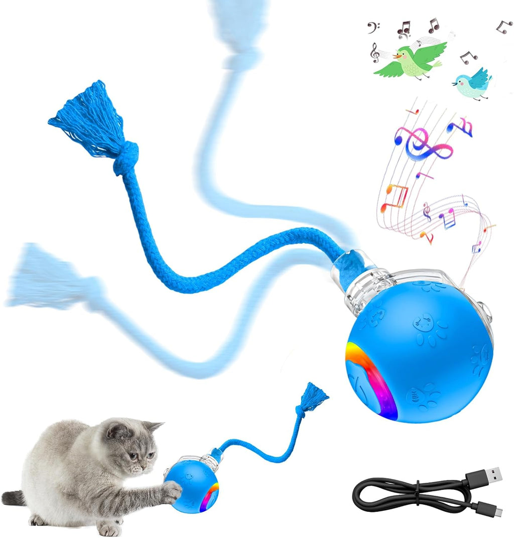 Yaruiguang Juguete para gatos con bola móvil automática 2 en 1 con...