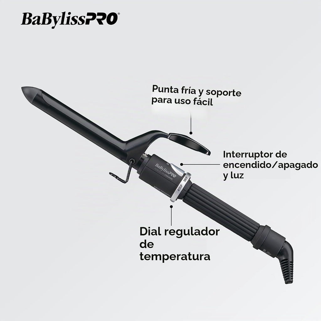 BaByliss Pro Rizador de resorte de cerámica porcelana profesional p...
