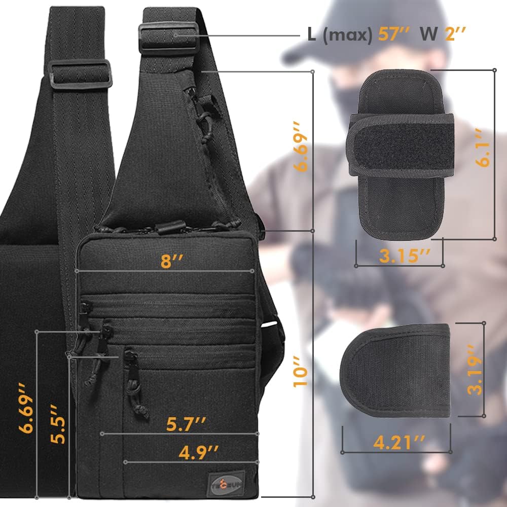 TECEUM Bolsa táctica \u2013 Bolsa CCW de pecho para todos los días...