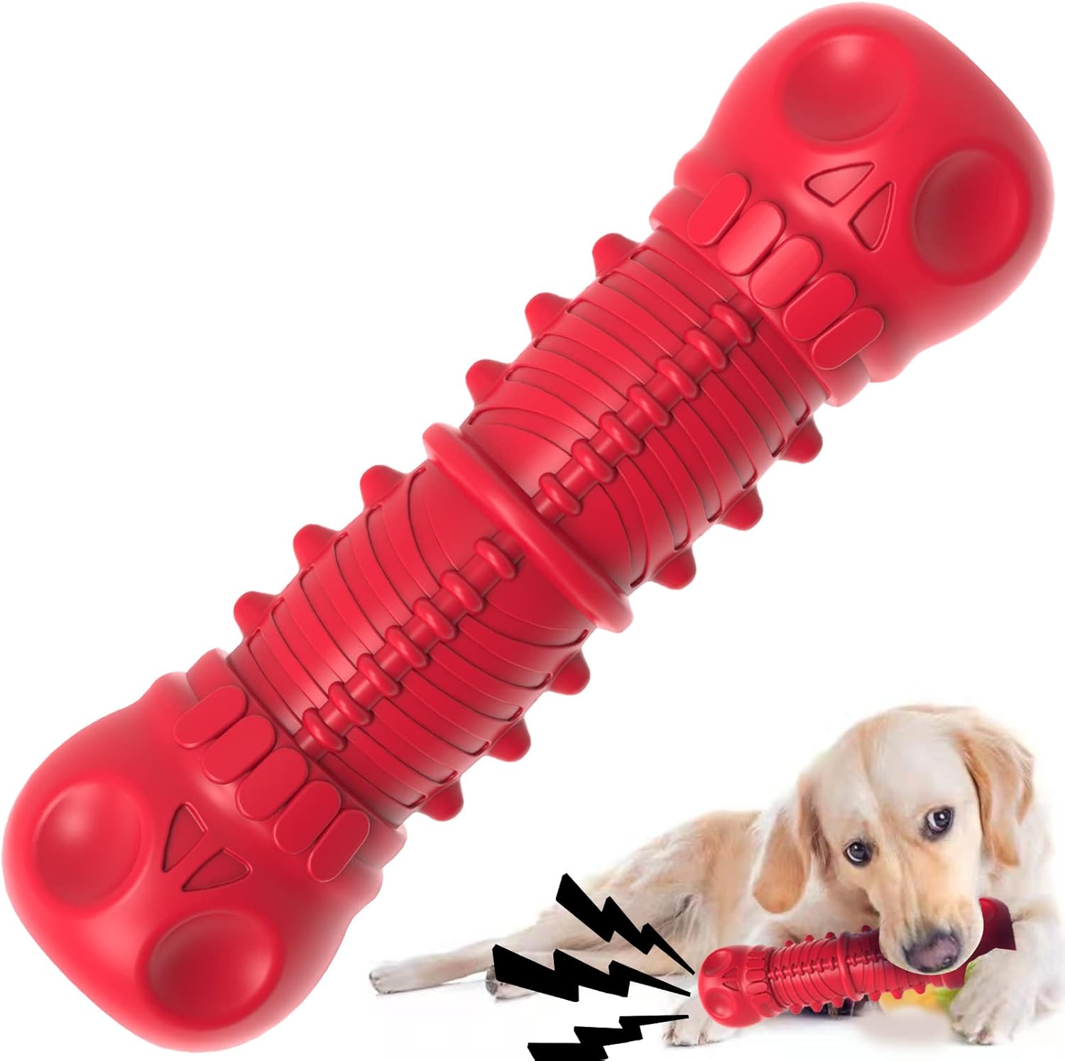 ZIKATON Juguetes chirriantes para perros masticadores agresivos, ju...