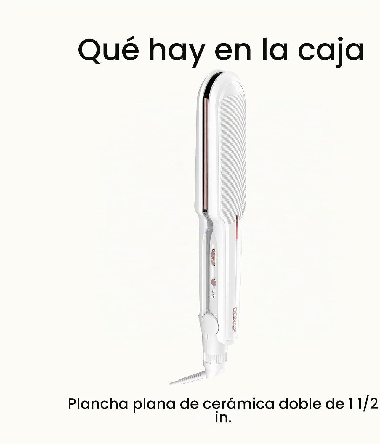 Conair - Plancha de cerámica doble, plancha plana de 1½ pulgadas, 5...