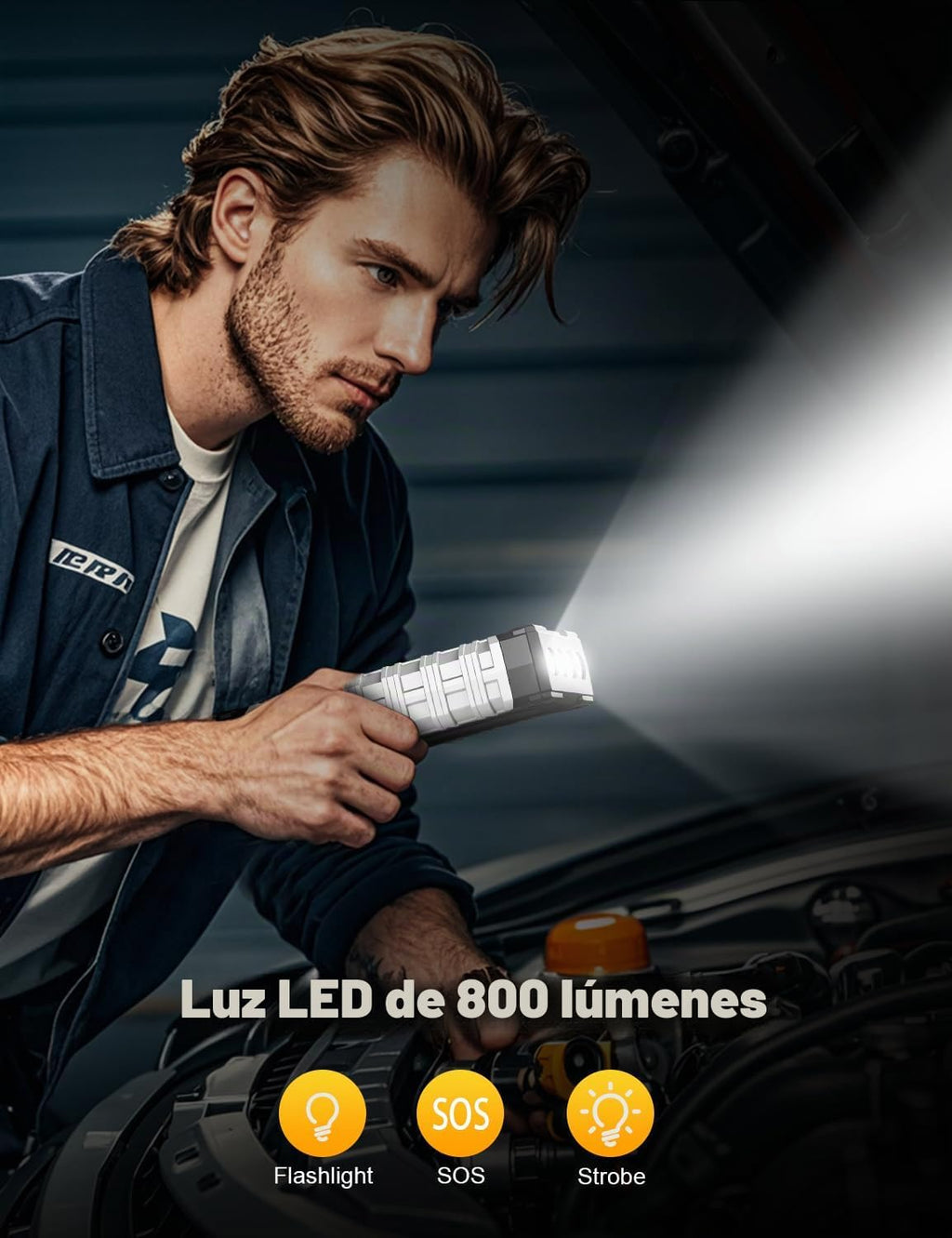 Sharmeal Arrancador de batería de coche 6000A, paquete de batería d...