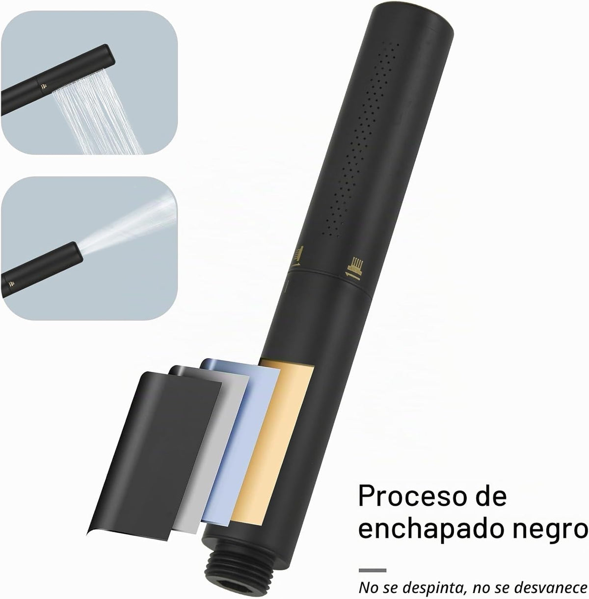 Hoimpro Sistema de torre de panel de ducha LED de oro cepillado, pa...