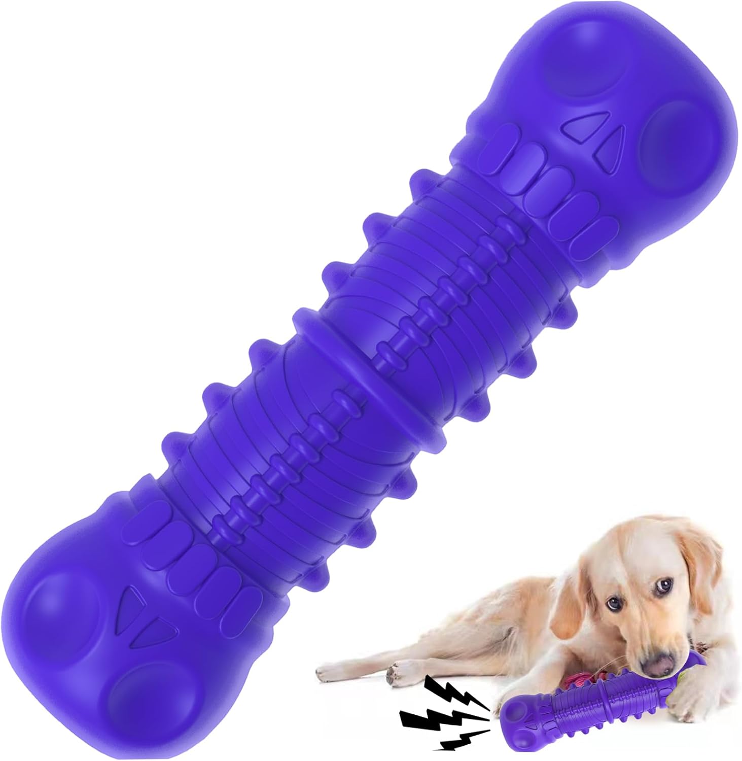 ZIKATON Juguetes chirriantes para perros masticadores agresivos, ju...