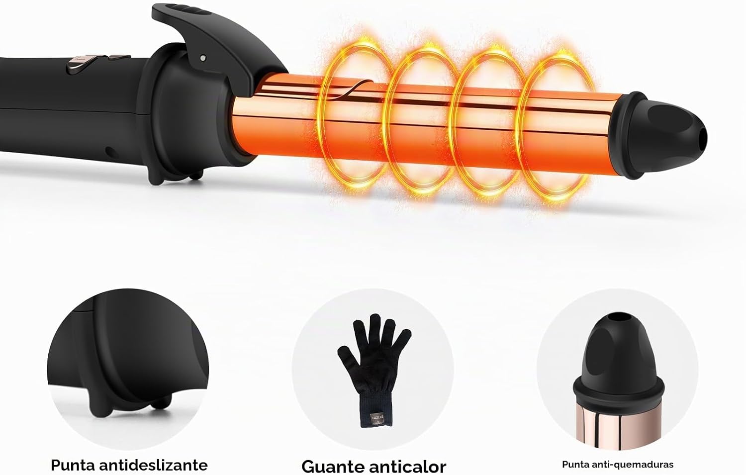 Prizm Rizador giratorio, rizador de pelo automático de 1 pulgada \/...