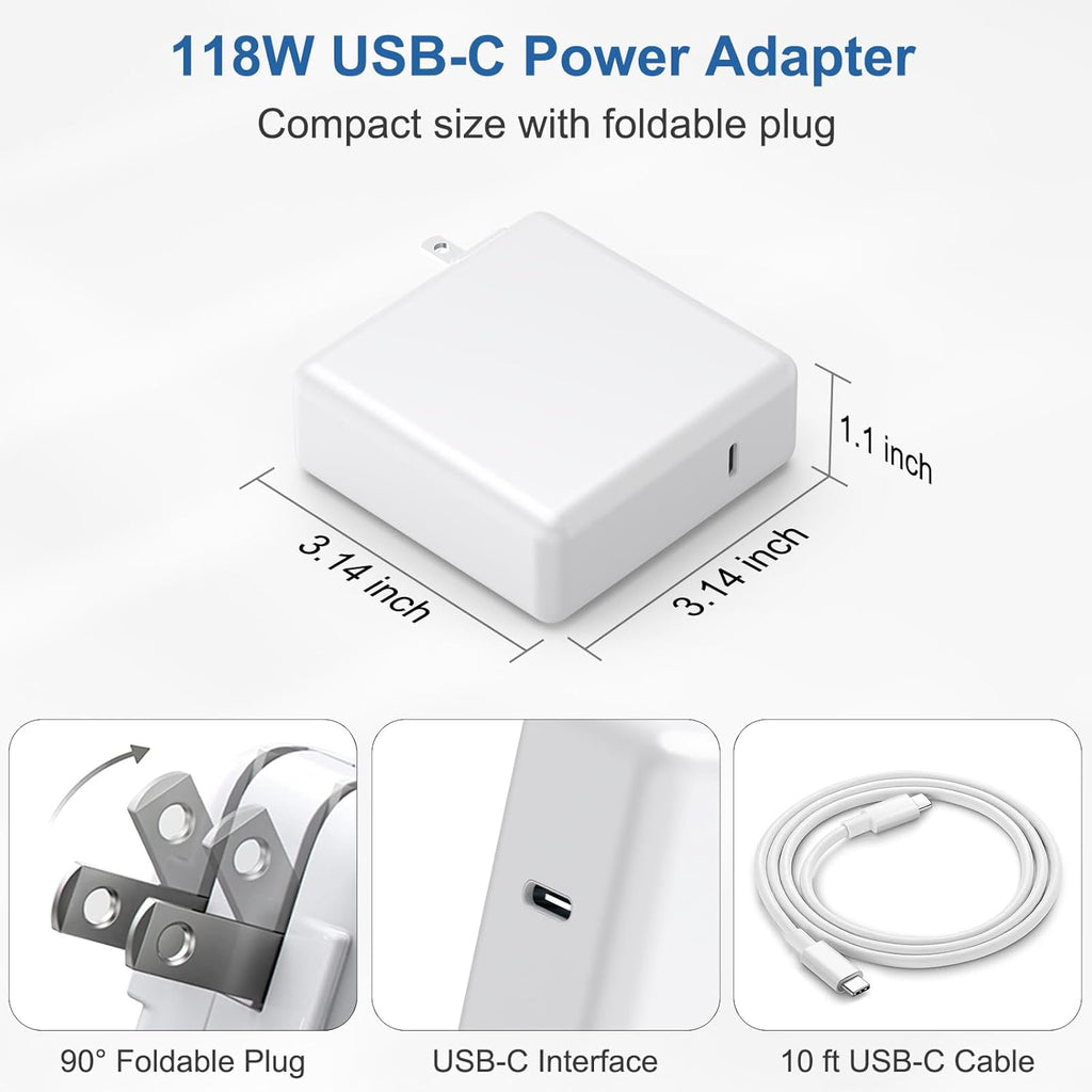Cargador de aire Mac Book Pro de 10 pies, cable de carga largo tipo...