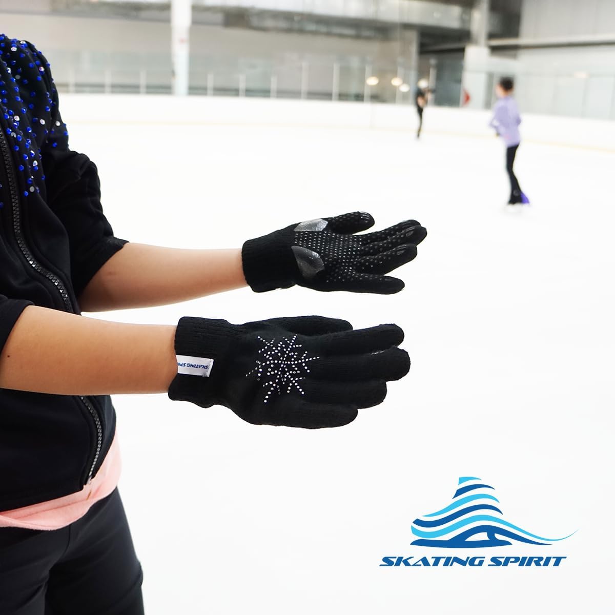 SkatingSpirit - Guantes acolchados de gel para patinaje sobre hielo...