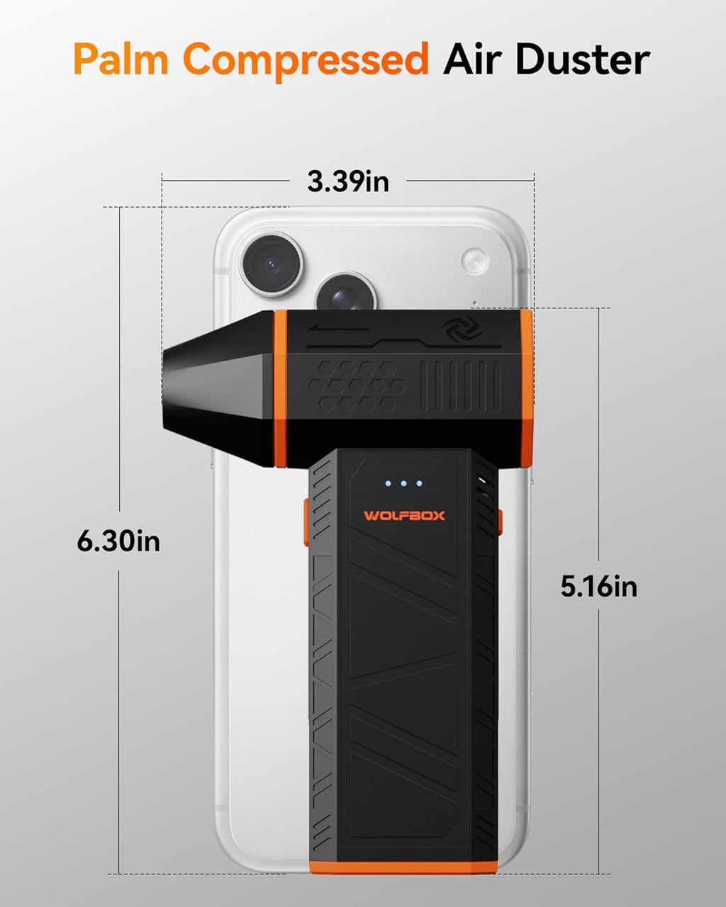 WOLFBOX MF50 Plumero de aire comprimido - Soplador eléctrico de air...
