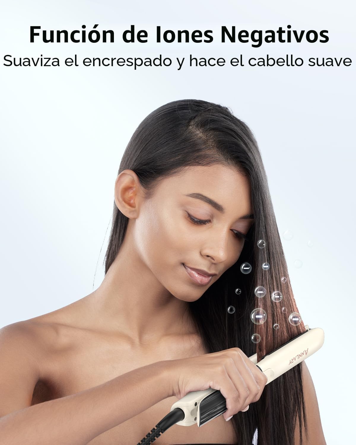 Annlary - Plancha de pelo de 1 pulgada y rizador de pelo de titanio...