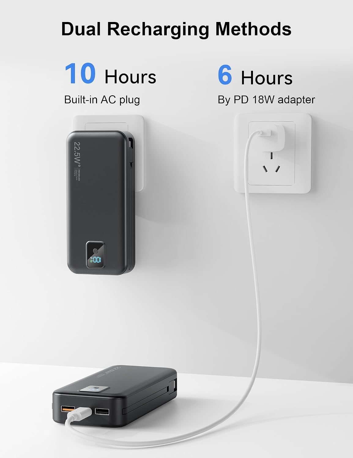 Cargador portátil, Batería externa de 20000 mAh con 22.5W de carga...