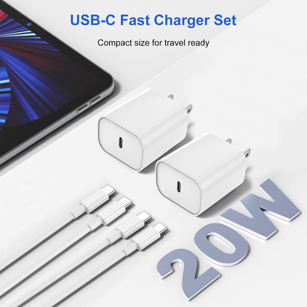 Paquete de 2 cargadores rápidos USB C para iPad Pro 13 (M4)\/iPad P...
