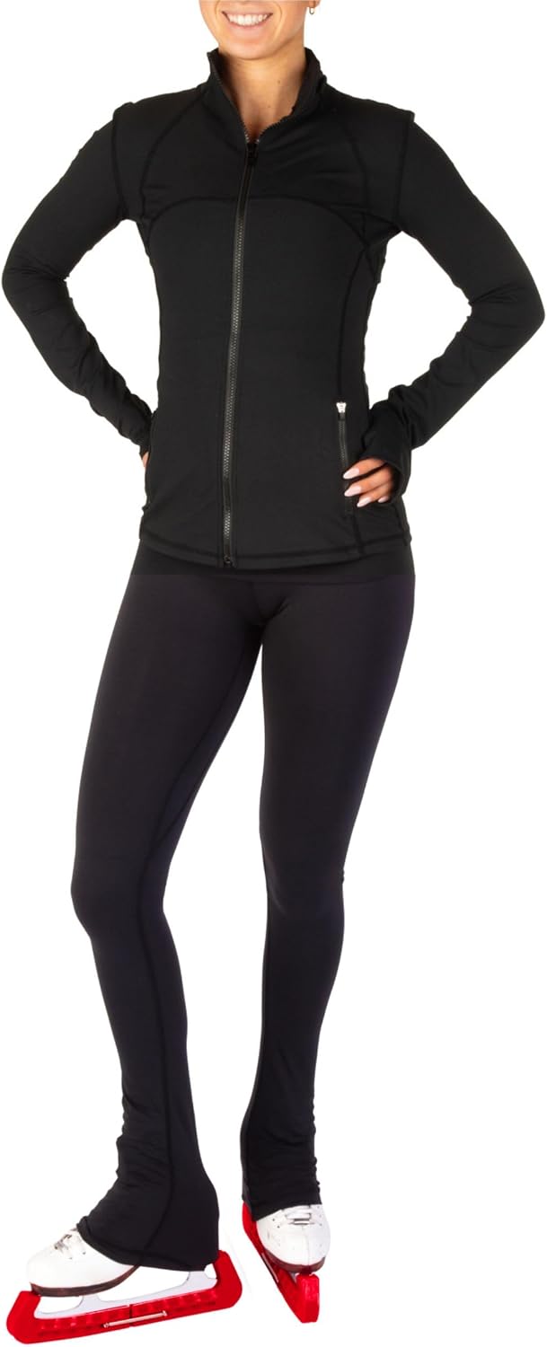 CRS Cross Chaqueta de calentamiento para patinaje sobre hielo. Crem...