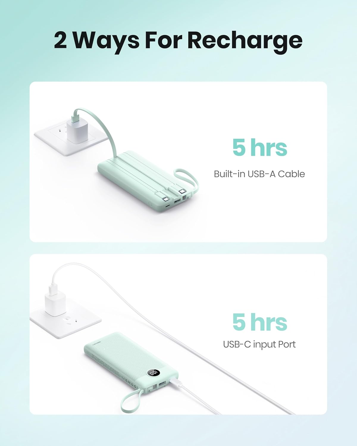 Coowisty Cargadores portátiles de 10000 mAh, banco de energía Slim...