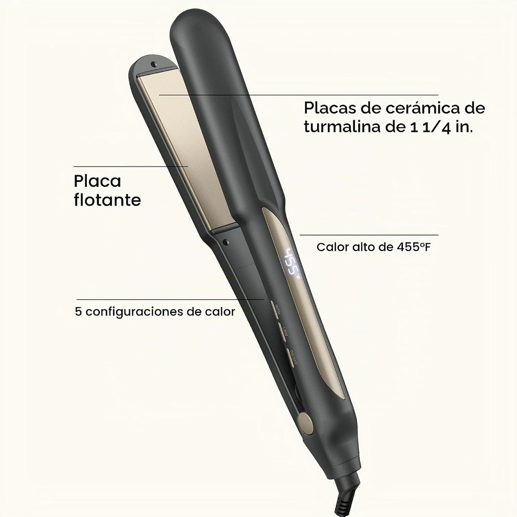 Infiniti PRO CONAIR Plancha digital de turmalina de cerámica de 1 ¼...